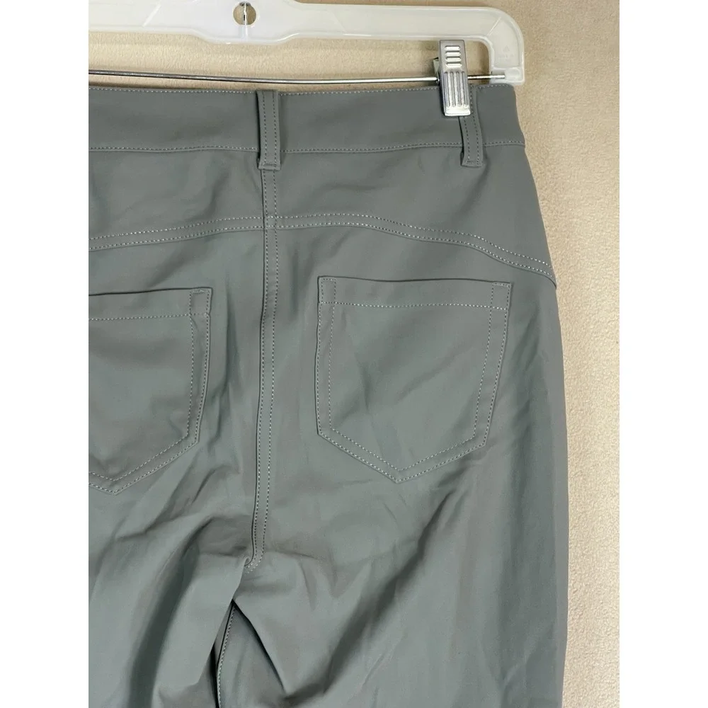Lululemon Pants Womens 27 Green City Sleek 5 Pockets 7/8 Length Stretch Mid Rise